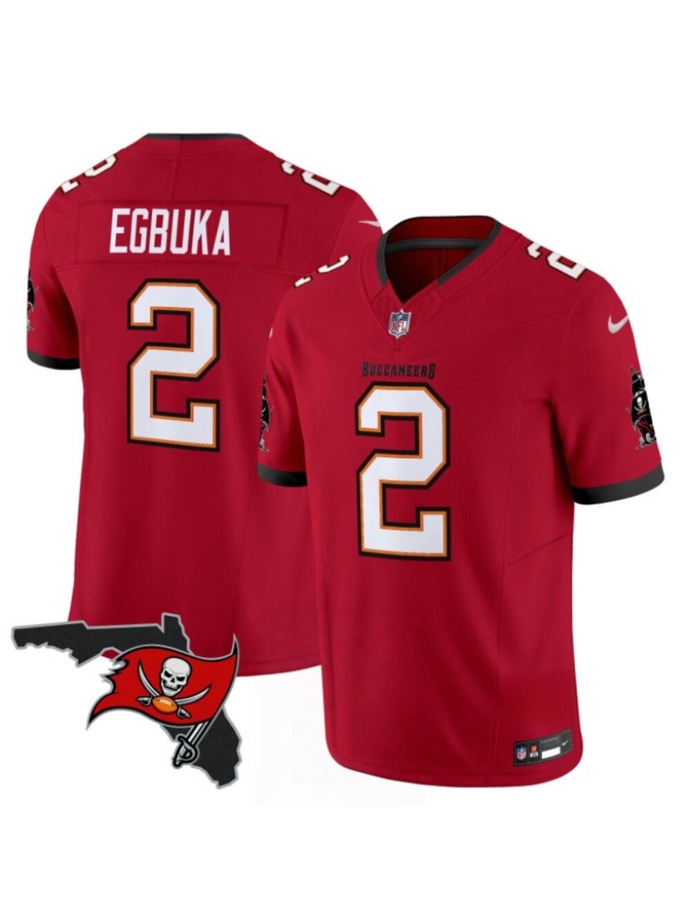 Choose for Youths Emeka Egbuka Stitched Red Jersey Vapor